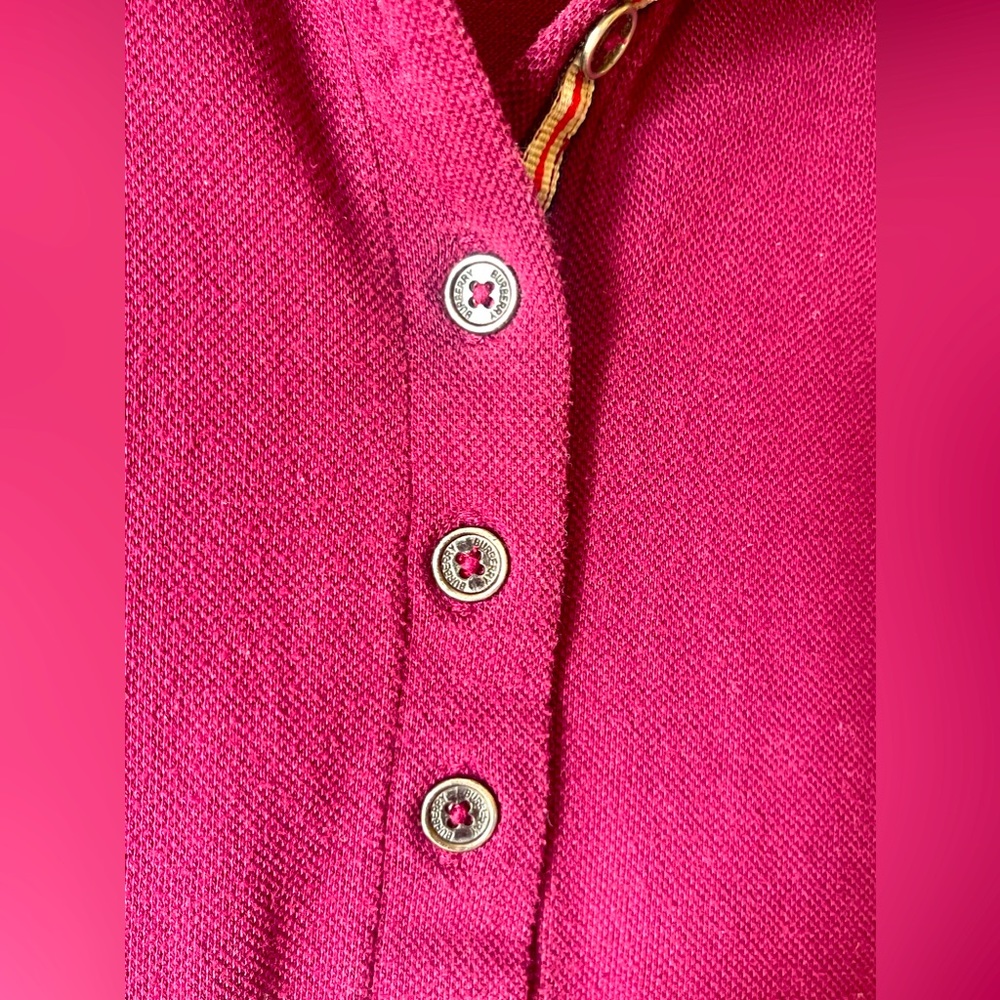 BURBERRY PUFFED SLEEVES CASUAL POLO SHIRT - Picture 5 of 6